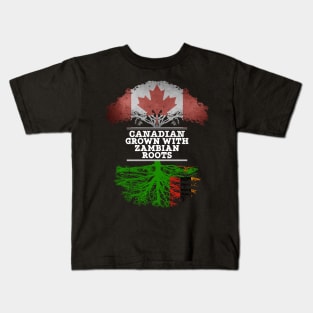 Canadian Grown With Zambian Roots - Gift for Zambian With Roots From Zambia Kids T-Shirt